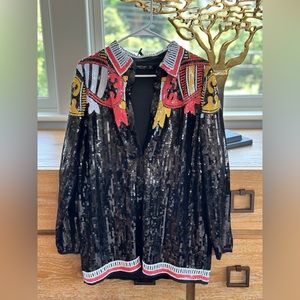 Nasty Gal Country Black Sequin Shirt/Jacket
